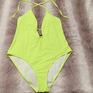 Lime green one piece 💚